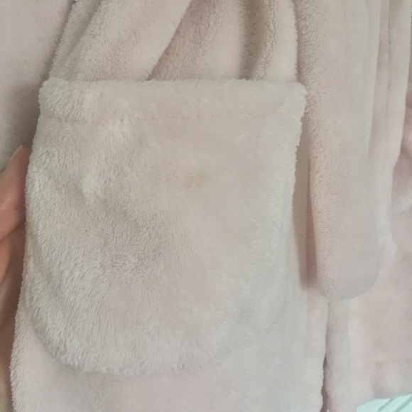 GAP Pale pink cozy hooded robe - Picture 5 of 11